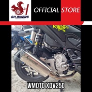 Wmoto XDV250 XDV250i Full System Exhaust Carbon Fiber End Cap