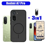 Redmi A7 Pro Matte Phone Case Solid Color Shockproof Hard Silicone Cover 3in1 Redmi A5 A3 A3X A3 Pro