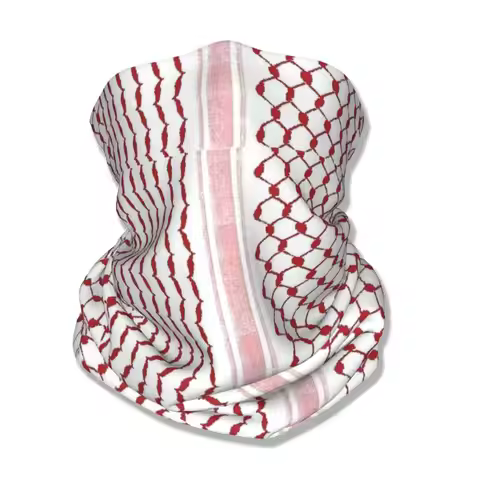 Palestinian Hatta Kufiya Folk Red Keffiyeh Bandana Neck Cover Printed Palestine Arabic Wrap Scarf Wa
