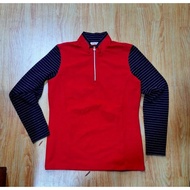 Arnold Palmer Quarter Zip Pullover Red Navy Striped Original Women's T-Shirt