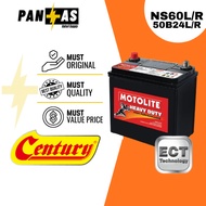 [Installation Provided] Motolite Heavy Duty MF Car Battery Bateri Kereta | NS60 L/R | 50B24 L/R | SA