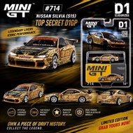 (BLISTER) MINI GT 1/64 #714 NISSAN SILVIA (S15) TOP SECRET D1GP