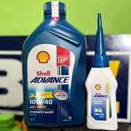 PAKET OLI SHELL ADVANCE AX7 MATIC 1 LITER + OLI GARDAN