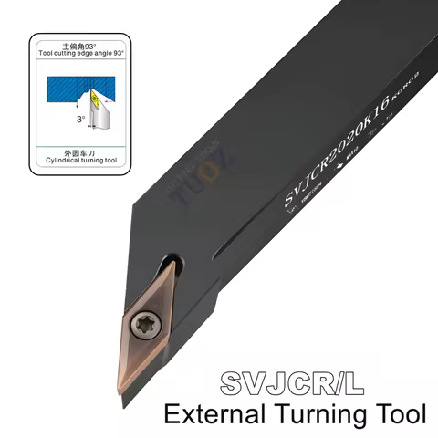 TUOZ SVJCR SVJCL 93 degrees External Turning Tool 1010H11 1212H11 1616H11 2020K11 2020K16 2525M16 Cn