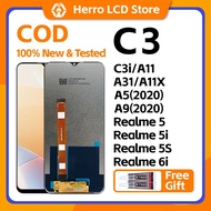 LCD Untuk OPPO Realme C3 /C3i /5 /5s /5i /6i / OPPO A5/A9(2020) Penggantian Skrin Paparan