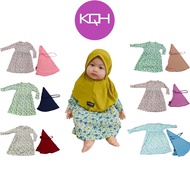 KQH Baju Kurung Baby+Tudung Set(0B-1T+), Jubah Baby, Baju Baby Girl (Alyssum Bubblekids Series)