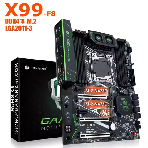 X99 F8 X99 Motherboard with Intel XEON E5 2680 V3 with 2*16GB = 32GB DDR4 2133MHz REG ECC Memory Com
