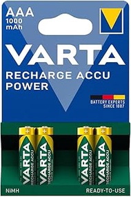 Rechargeable Batteries Battery Power AAA LR03 1000 mAh Pack of 4 Diameter 10.5 x 44.5 mm Ideal for Y