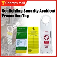 2Pcs/Set Safety Scaffolding Inspection Card Security Accident Prevention Tag