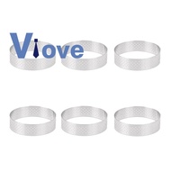 6Pcs 6cm Tart Ring Circle Cutter Pie Ring Heat-Resistant Mousse Molds