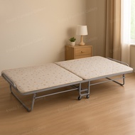 {Ready Stock} Single Metal foldable bed frame with Padded Base _ Strong Metal Base_Fold up Bed