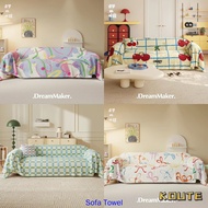 Dopamine Cartoon Multifunctional Furniture Cover One‑piece Imitation Linen Sofa Towel Four Seasons U