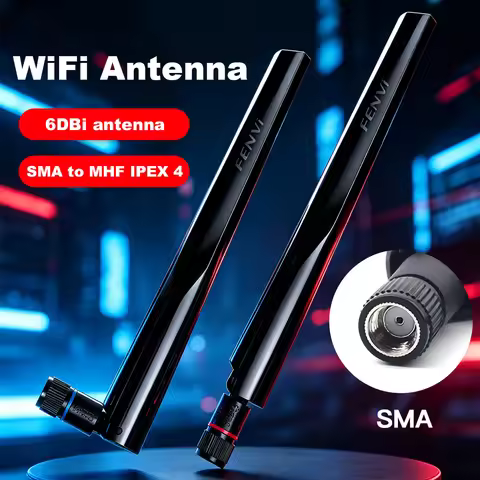 FENVI 6DBi WiFi Antenna Dual Band 2.4GHz/5.8GHz RP-SMA Connector For M.2 Mini PCI-E Card Adapter Wir