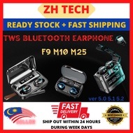 TWS Bluetooth Earphone Game M10 Headphone Gaming M25 Wireless LED Waterproof Stereo Sports Earbud He