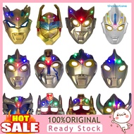 [Jia]  Halloween Xmas Party Ultraman LED Light Full Face Cover Mask Kids Cosplay Prop