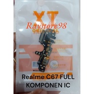 Flexible Charger Realme C67 Original FULL COMPONENTS IC Flexible Flexible Connector Carjer PCB Board