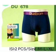 BOXER DURBAN 02-678 DURBAN Men's Boxer Shorts 2pcs Ready