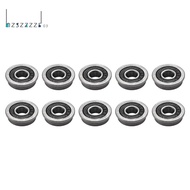 10Pcs F695- Bearing 5X13X4mm Flanged Miniature Deep Groove Ball Bearings F695RS for   2/3 3D Printer