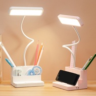 MICROBESTORE67RE2 Children Stepless Dimming Pen Storage Study Student Lamp LED Table Lamp Desk Lamp Reading Light Lamp