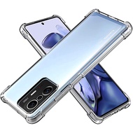 For Xiaomi 11T / 11T Pro Soft Soft Shockproof Case Crystal Clear Gel TPU Shock-Absorption Cover