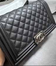 Chanel Boy 25cm 銀扣 全齊近新