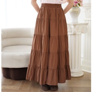MKY CLOTHING EUNCHAE LAYER SKIRT WITH RUBBER WAIST