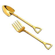 [ey5ey54t]24 Pieces Shovel Spoon Fork Shovel Coffee Spoon Shovel Handle Dessert Spoon Ice Cream Spoo