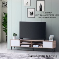 CHF 4ft(120cm) /6ft(1800cm )TV Cabinet Color: White/White+Oak