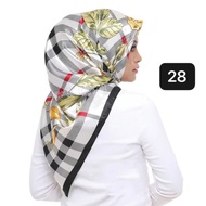 muslim tudung ready stock Tudung Bawal Printed  Satin Voile