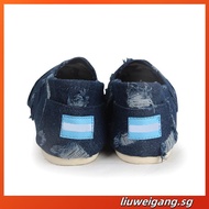 Toms Shoes Linen Shoes Stripe Color Mules Casual Women Flat Shoes