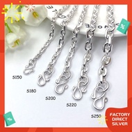 Factory Direct #N130 Pure Silver 990 Sauh Necklace For Men - Rantai Sauh Perak 990 Untuk Lelaki (100
