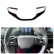 Steering Wheel Cover Decoration Accessories for MG 4 MG4 EV Mulan 2023 ABS Carbon Fiber