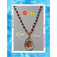 Tridatu om crystal necklace