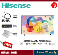 [ Delivered by Seller ] HISENSE 65" inch A6100K Series 4K Smart UHD TV / Television 电视 (65") 65A6100K