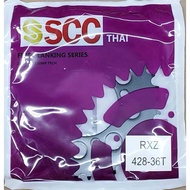 SCC THAI CNC YAMAHA RXZ/LC135/Y100 FRONT REAR SPROCKET 428 YAMAHA 14T-15T 30T-37T REAR SPROCKET HITA