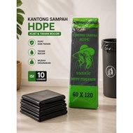 60 x 120 Thick HDPE Plastic Trash Bags, 10 sheets