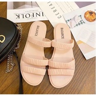 Sandal Flat Wanita Strap 3 Sendal Jelly Merk Balance Sandal blc 1205-X1 Termurah - muthya.shoes