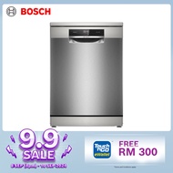 Bosch Series 8 Freestanding Dishwasher Stainless Steel HomeConnect 60cm Zeolite® Technology - SMS8YC