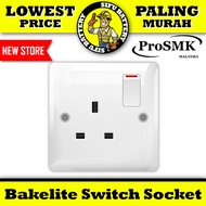 ProSMK Bakelite Switch Socket Premium Industrial Quality 13A Wall Socket