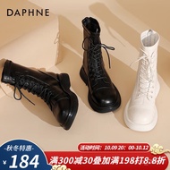 XYDaphne's Official Flagship Dr. Martens Boots Women's Autumn and Winter Ankle Boots Women's British Style Fleece-Lined