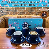 KOPIN 6 pairs of navy cup set 180ml KPI-02 coffee cup/ for cafe coffee latte cappuccino porcelain cu
