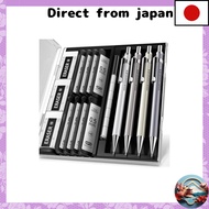 Four Candies Metal Mechanical Pencil Set (Case Included) - 4 Pencils with HB Lead Refills and Eraser