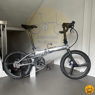 Crius Master D 22” • 11 Speeds Sensah Silverock Carbon Stone Schwalbe Foldable Folding Foldie Bicycle Bike Chrome Silver