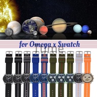 Parachute Elastic Nylon Strap for Omega Speedmaster Joint Moon Nylon Nato Watch Band 20mm Quick Release Sport Wrist Bracelet for Women Men