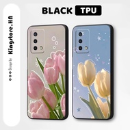 Oppo A95 / A95 5G Case - TPU case with Tulip flower print, fashionable, high-end