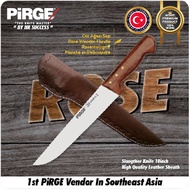 [Ready Stock] PiRGE ROSE 10 Inci With Leather Sheath - SARUNG KULIT ORIGINAL -KULIT TEBAL -PISAU SEM