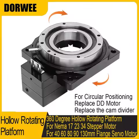 CNC Hollow Rotating Platform Ratio 5-200:1 4 Axis 5 Axis R Axis High Precision Replace Cam indexer/ 