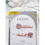 NAIL BOX CEGIN DESIGN MOONLIGHT Cat's Eye FEET WITH CHARM BOW IN MANY COLORS (C66)