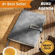 Buku Catatan Kerja Cover Kulit Kertas A5 Jurnal Agenda Kerja 200 Lembar 21.5 x 15 cm Tebal Kecil Notebook Note Book Polos Diary Planner Diare Buku Tulis Harian Catetan Pria Wanita Remaja Dewasa Hadiah Kado Bagus Murah Elegan Simpel - Gray