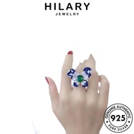 HILARY JEWELRY Women Accessories Butterfly Ring For 純銀戒指 Fashion Adjustable Sterling Perak Korean 925 Sapphire Original Silver Perempuan Cincin R2173